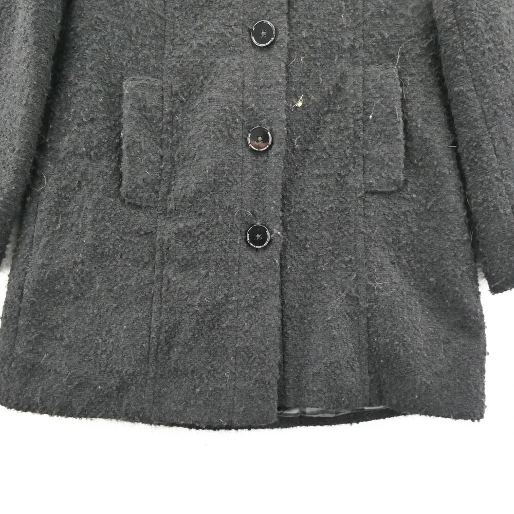 Gap Kids Overcoat Girls XL Size 12 Black Button Up School Preppy Going Out Youth